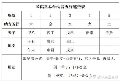 纳音五行用途|纳音